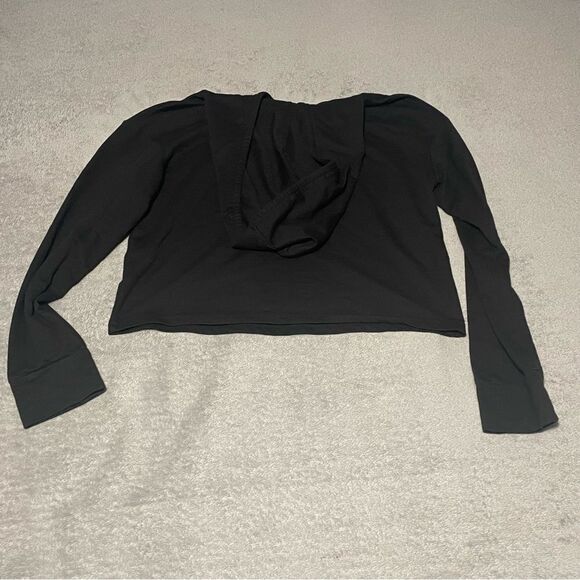 Harry Potter Hogwarts Cropped Hoodie Size Small Loose Fit Black EUC - Picture 5 of 5